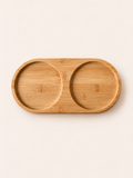 Double Wooden Bowl Tray