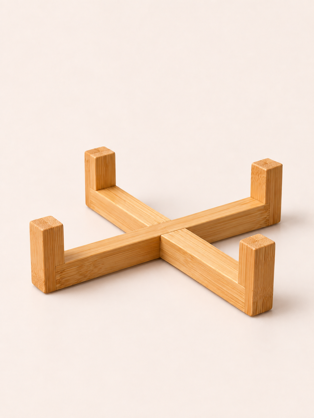 Single Bamboo Bowl Stand