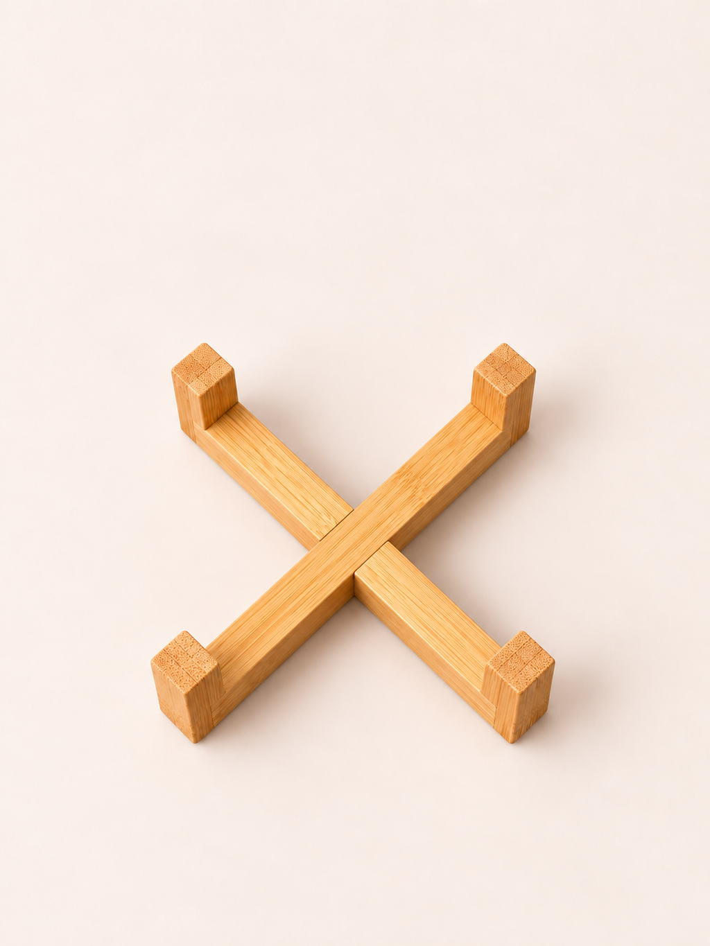 Single Bamboo Bowl Stand