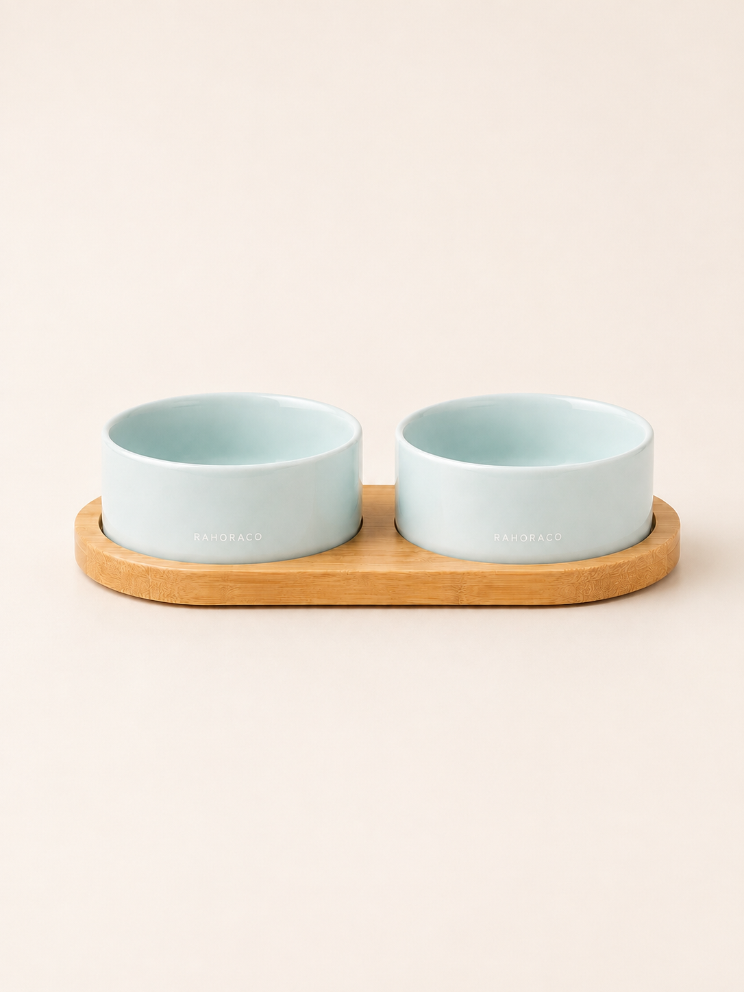 Double Wooden Bowl Tray